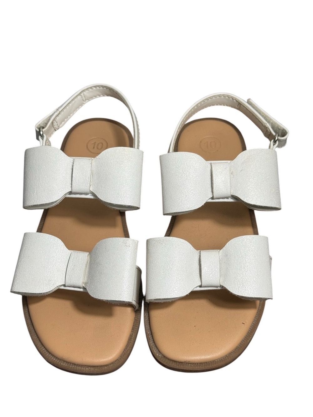 Girls Cat & Jack White Bow Strap Sandals